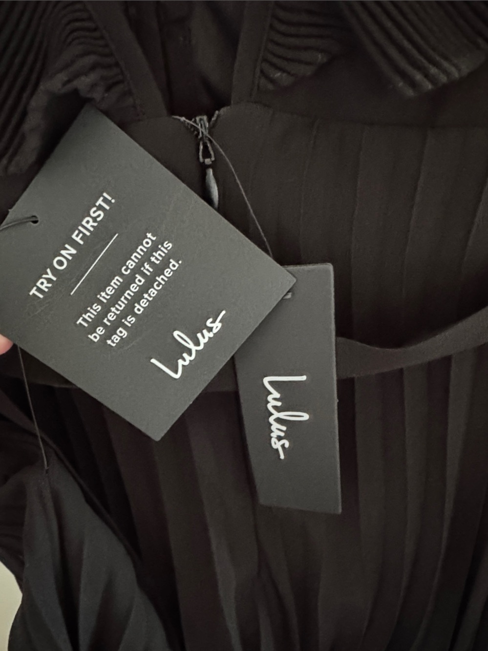 Lulus Loved By You Black Pleated Chiffon Maxi Dress - Picture 4 of 4